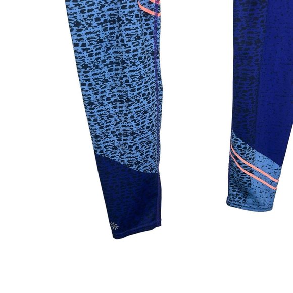 Athleta Purple Blue Asym Camo Print Sonar 7/8 Work Out Leggings Women's Size S - Picture 16 of 16
